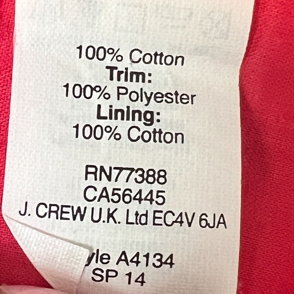 EUC J. Crew Red Daisy Floral Crochet Lace Mini Skirt Size 4 - Picture 13 of 14